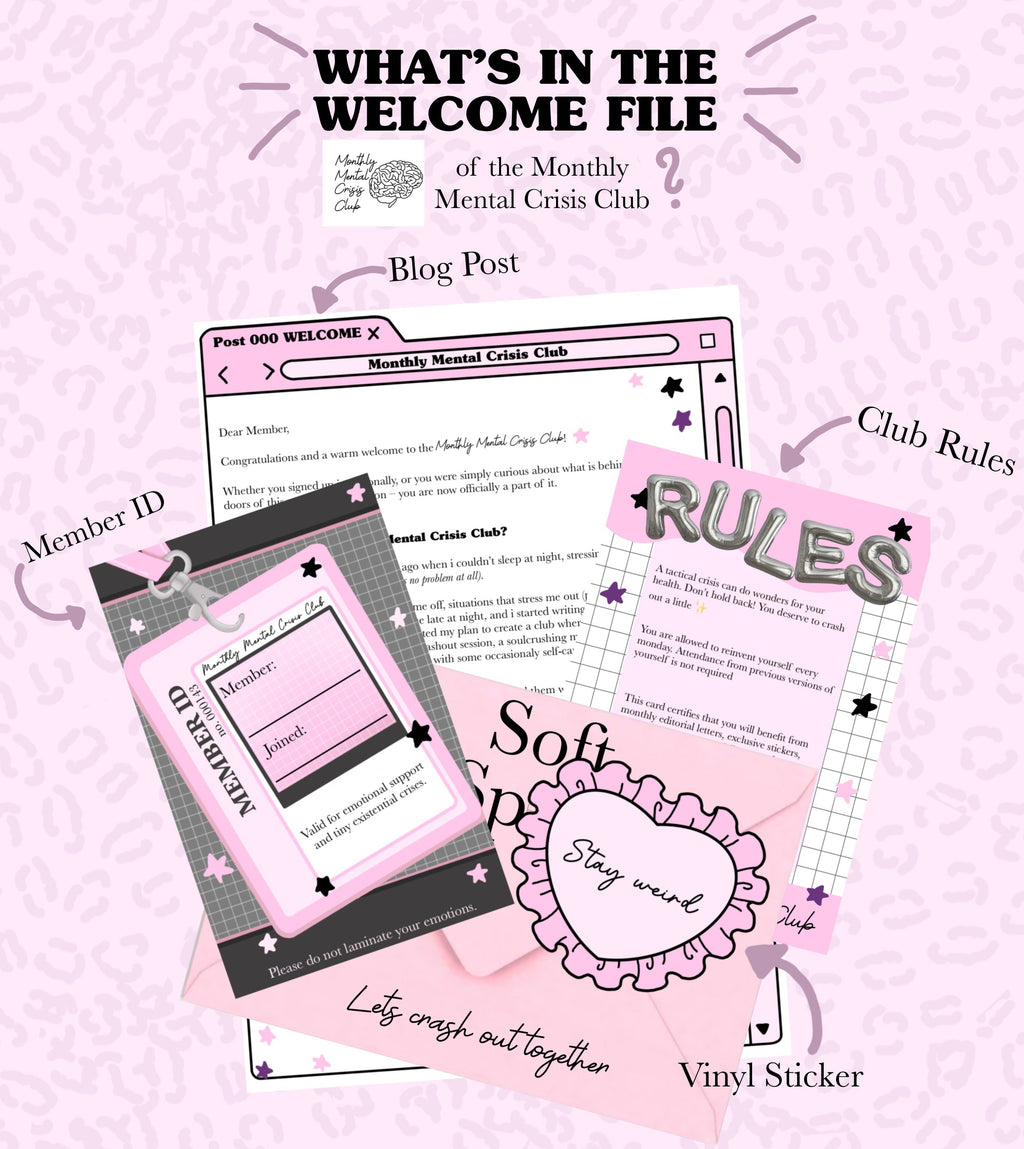 Monthly Mental Crisis Club | Snail Mail Club Abonnement 