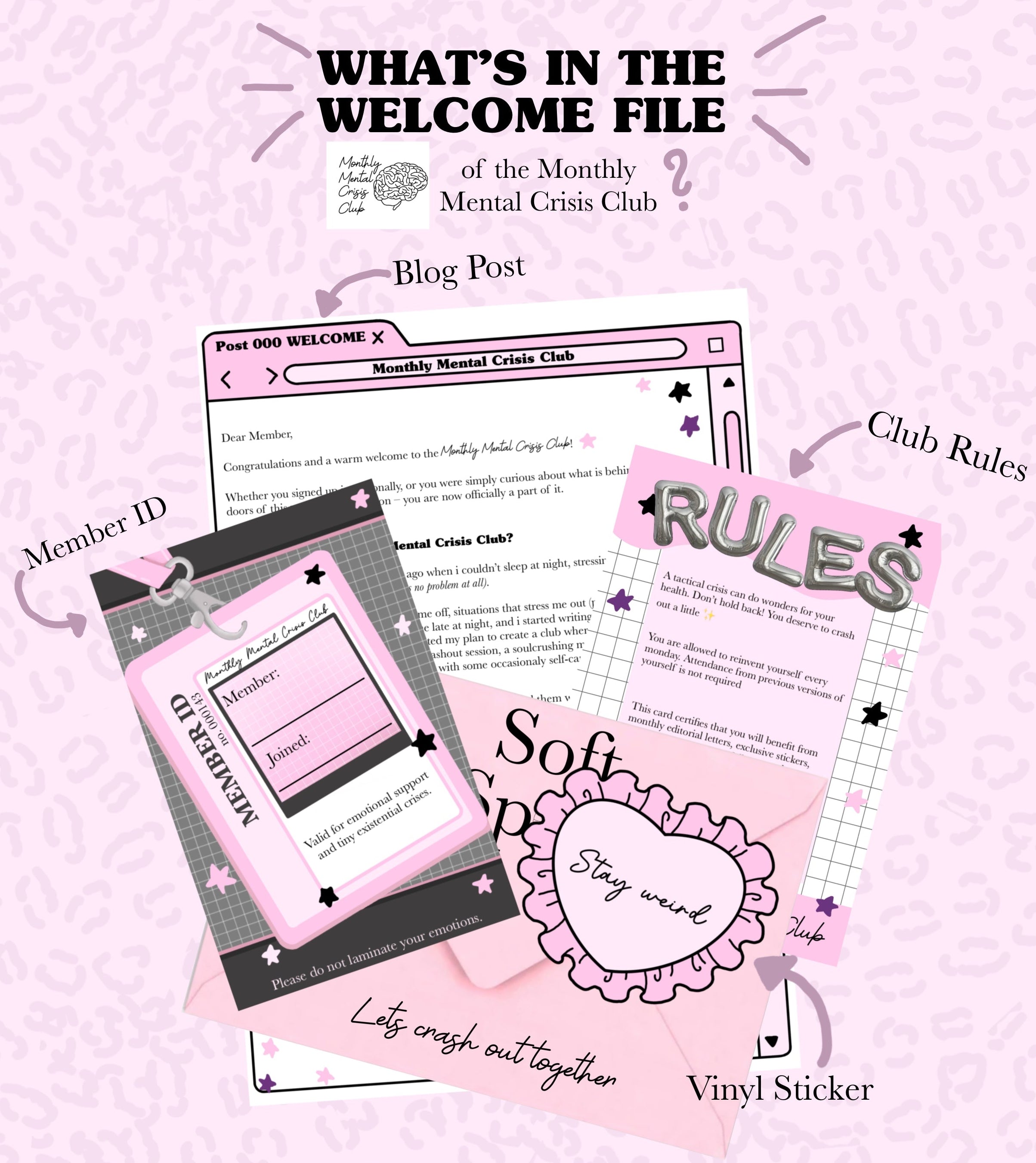 Monthly Mental Crisis Club | Snail Mail Club Abonnement 